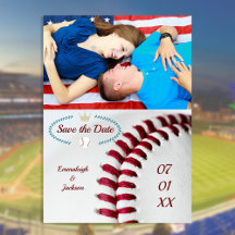Foto-Hochzeit Baseball Thema Datum speichern