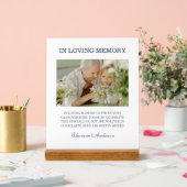 Foto-Hochzeit Blau In Loving Memory Acrylschild (Hochzeit)