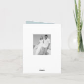 Foto-Hochzeit blaues des Dankeskarte (Rückseite)