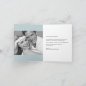 Foto-Hochzeit blaues des Dankeskarte (Innenseite)