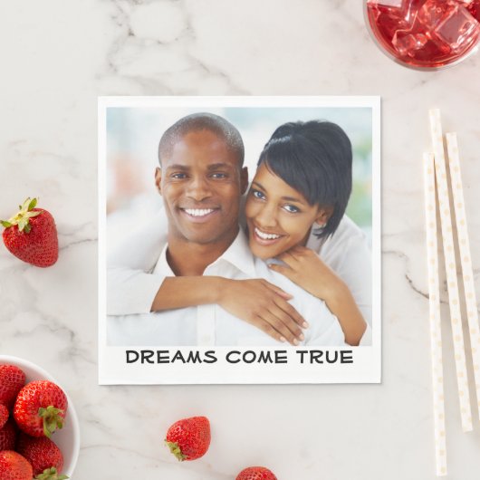 Foto Hochzeit, Brautparty, Verlobung Moderne Serviette (Beispiel)