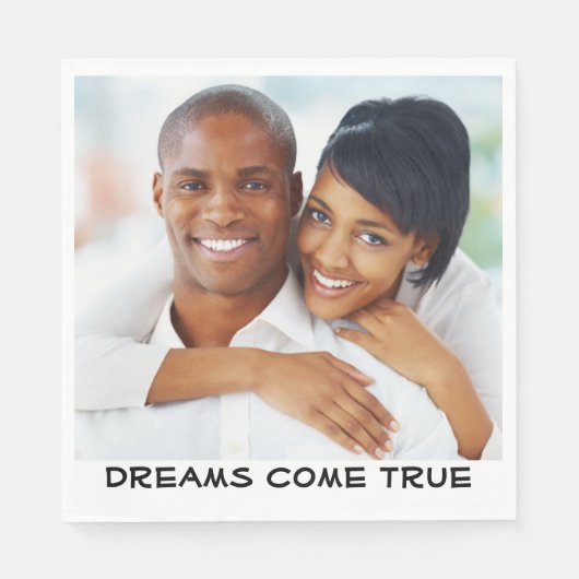 Foto Hochzeit, Brautparty, Verlobung Moderne Serviette (Vorderseite)