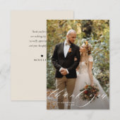 Foto Hochzeit dank Karte (Vorne/Hinten)