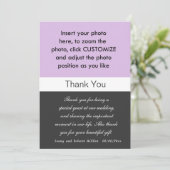 Foto Hochzeit danke Karte. (Stehend Vorderseite)