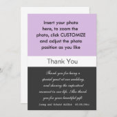 Foto Hochzeit danke Karte. (Vorne/Hinten)