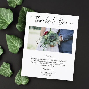 Foto-Hochzeit Danke Lieferanten Whimsical Schrift