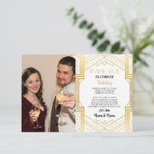 Foto-Hochzeit danken Ihnen, Kunst-Dekozwanziger Dankeskarte (Stehend Vorderseite)