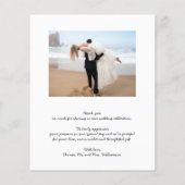 Foto Hochzeit Dankeschön-Karte (Rückseite)
