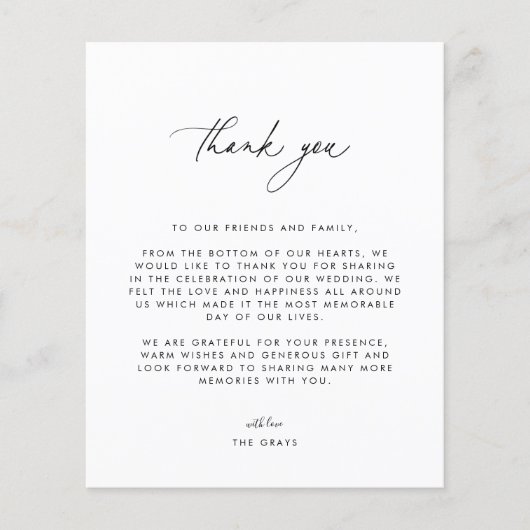 Foto Hochzeit Dankeschön-Karte (Vorderseite)