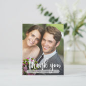 Foto Hochzeit Dankeschön-Karte (Stehend Vorderseite)