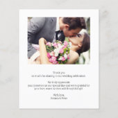 Foto Hochzeit Dankeschön-Karte (Rückseite)