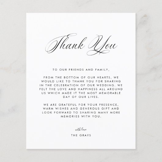 Foto Hochzeit Dankeschön-Karte (Vorderseite)