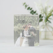 Foto Hochzeit Dankeschön-Karte (Stehend Vorderseite)