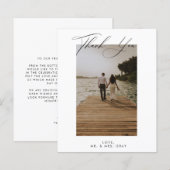 Foto Hochzeit Dankeschön-Karte (Vorne/Hinten)