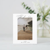 Foto Hochzeit Dankeschön-Karte (Stehend Vorderseite)