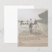 Foto Hochzeit Dankeschön-Karte (Vorne/Hinten)