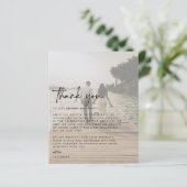 Foto Hochzeit Dankeschön-Karte (Stehend Vorderseite)