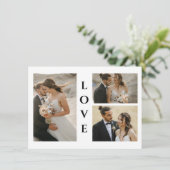 Foto Hochzeit Dankeschön-Karte (Stehend Vorderseite)