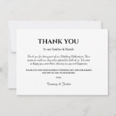 Foto Hochzeit Dankeschön-Karte (Rückseite)