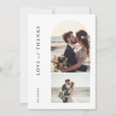 Foto Hochzeit Dankeschön-Karte | Boho Arch Foto Dankeskarte (Vorderseite)