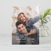 Foto Hochzeit Dankeschön-Karte Dankeskarte (Stehend Vorderseite)