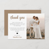 Foto Hochzeit Dankeschön-Karte Dankeskarte (Vorne/Hinten)