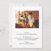 Foto Hochzeit Dankeschön-Karte Dankeskarte (Rückseite)