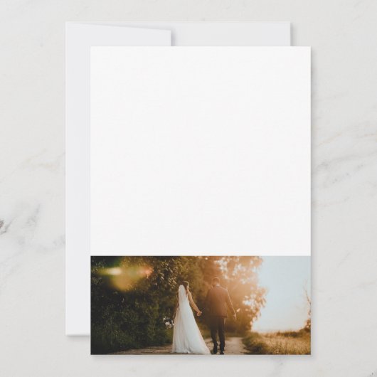 Foto Hochzeit Dankeschön-Karte Dankeskarte (Rückseite)