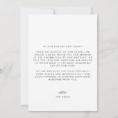 Foto Hochzeit Dankeschön-Karte Einladung (Rückseite)