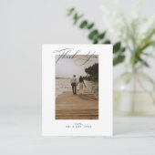 Foto Hochzeit Dankeschön-Karte Einladung (Stehend Vorderseite)