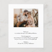 Foto Hochzeit Dankeschön-Karte Flyer (Hinten)