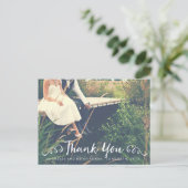 Foto Hochzeit Dankeschön-Karte Postkarte (Stehend Vorderseite)
