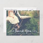 Foto Hochzeit Dankeschön-Karte Postkarte (Vorne/Hinten)