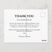 Foto Hochzeit Dankeschön-Karte Postkarte (Rückseite)
