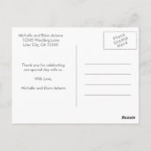 Foto Hochzeit Dankeschön-Karte Postkarte (Rückseite)