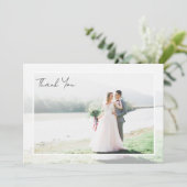 Foto-Hochzeit Dankeskarte (Stehend Vorderseite)