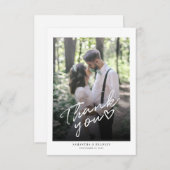 Foto-Hochzeit Dankeskarte (Vorne/Hinten)