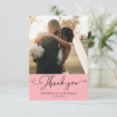 Foto Hochzeit Dankeskarte (Stehend Vorderseite)