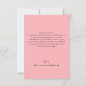 Foto Hochzeit Dankeskarte (Rückseite)