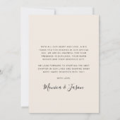 Foto-Hochzeit Dankeskarte (Rückseite)