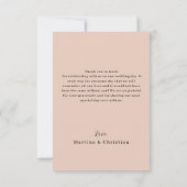 Foto Hochzeit Dankeskarte (Rückseite)