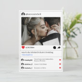 Foto-Hochzeit der Social Media Post Einladung (Stehend Vorderseite)