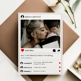 Foto-Hochzeit der Social Media Post Einladung