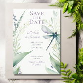 Foto Hochzeit der Wasserfarben Dragonfly und der V Save The Date