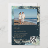 Foto Hochzeit der Wasserfarben-Küste Einladung (Rückseite)