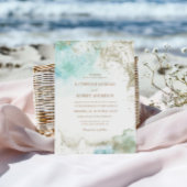 Foto Hochzeit der Wasserfarben-Küste Einladung
