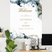 Foto Hochzeit der Wasserfarben-Küste Poster (Heimbüro)