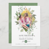Foto Hochzeit der Wasserfarben Save The Date (Vorne/Hinten)
