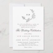 Foto-Hochzeit des klassischen Blumentraumes Einladung (Vorderseite)