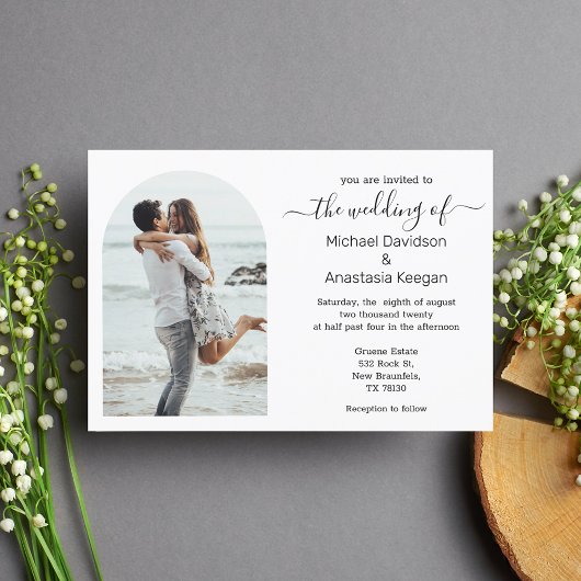 Foto-Hochzeit Einladung